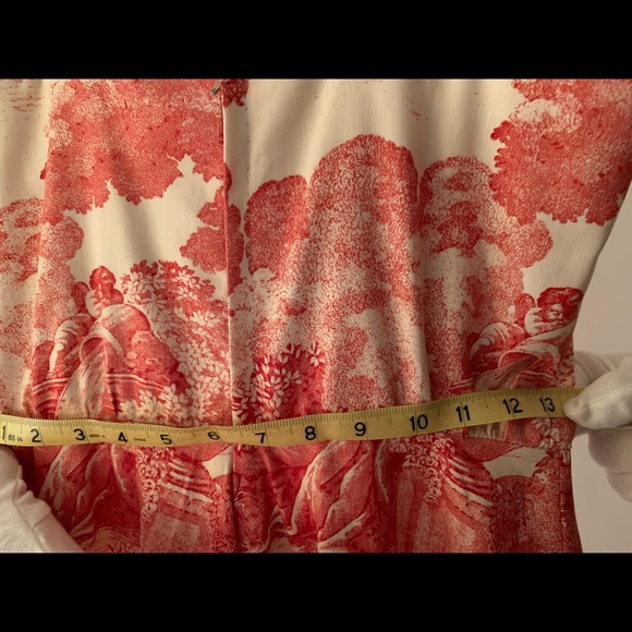Toile red and white dress - Picture 7 of 11